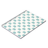 Carnet Motif Turquoise Cute Elephant (Côté gauche)