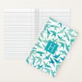 Carnet Motif turquoise d'aquarelle (À l'intérieur)