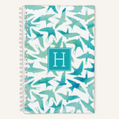 Carnet Motif turquoise d'aquarelle (Recto)
