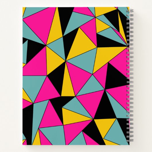 Carnet Motif Turquoise de script monogramme (Dos)