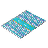Carnet motif turquoise et Amethyst iKat ZigZag (Côté gauche)