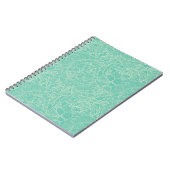 Carnet Motif Turquoise Peony (Côté gauche)