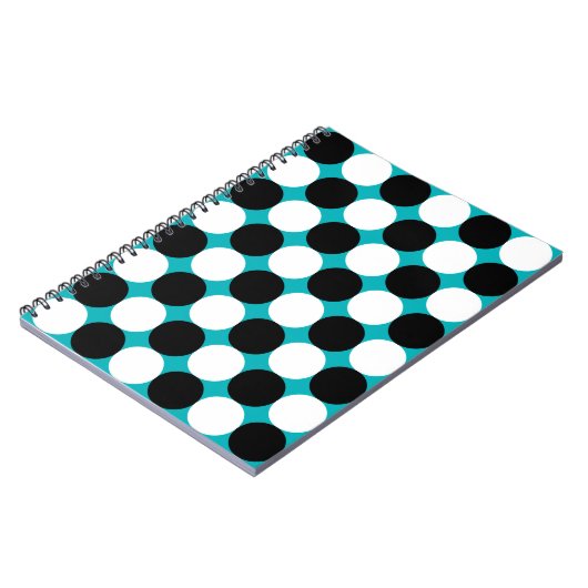 Carnet Motif vectoriel mignon noir et blanc points (Côté gauche)