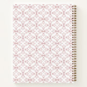 Carnet Motif vectoriel rose poussiéreux & nom personnalis (Dos)