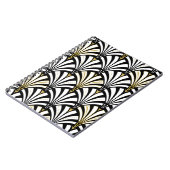 Carnet Motif ventilateur Art déco - noir et blanc (Côté gauche)