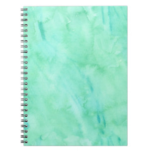 Carnet Motif vert-bleu en bon état de texture d'aquarell