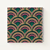 Carnet motif vert en forme de coque (Dos)