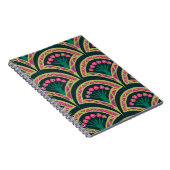 Carnet motif vert en forme de coquille (Côté Droit)
