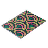 Carnet motif vert en forme de coquille (Côté gauche)