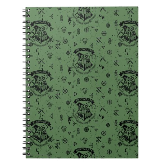 Carnet Motif vert HOGWARTS™ (Devant)