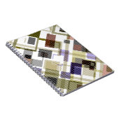 Carnet Motif vert pâle en tartan sans à damiers (Côté Droit)