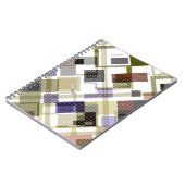 Carnet Motif vert pâle en tartan sans à damiers (Côté gauche)