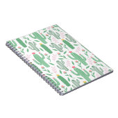Carnet Motif vert violet de plante de cactus (Côté Droit)