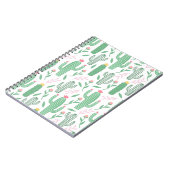 Carnet Motif vert violet de plante de cactus (Côté gauche)