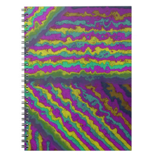 Carnet Motif vibrant à rayures radiales