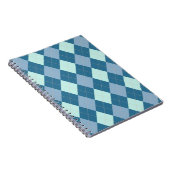 Carnet Motif vintage Argyle bleu (Côté Droit)