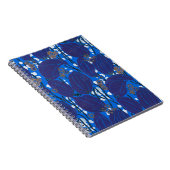 Carnet motif vintage art déco bleu abstrait transparent (Côté Droit)