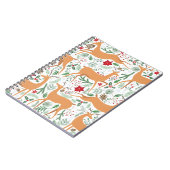 Carnet motif vintage chevreuils d'hiver sans soudure. Bba (Côté gauche)