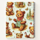 Carnet Motif vintage Cute Teddy Bear (Dos)