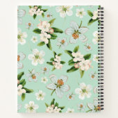 Carnet Motif vintage de fleurs de printemps (Dos)
