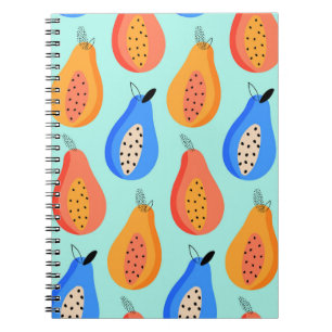 Carnet motif vintage. De mignons agrumes d'été. illustr