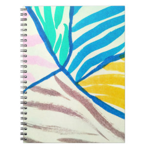 Carnet motif vintage géométrique transparent avec cubes
