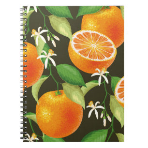 Carnet Motif vintage orange