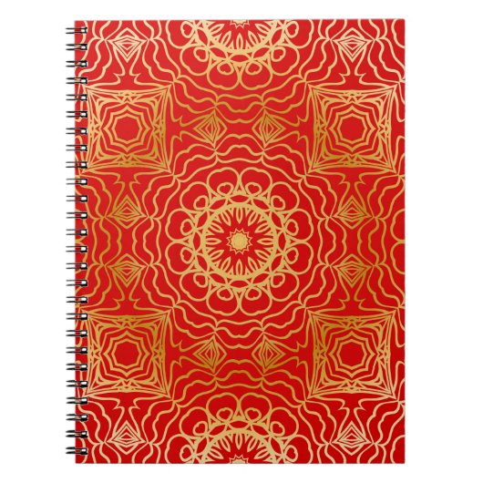 Carnet Motif vintage sans couture avec fleurs abstraites  (Devant)