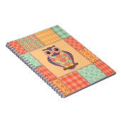 Carnet Motif Vintage sans fil Chouette (Côté Droit)