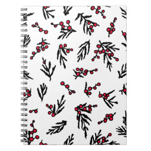 Carnet motif vintage sans soudure avec l'hiver tiré à la