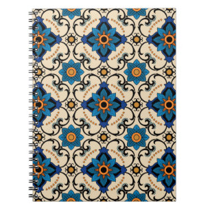 Carnet Motif vintage sans soudure. Ornement ethnique colo
