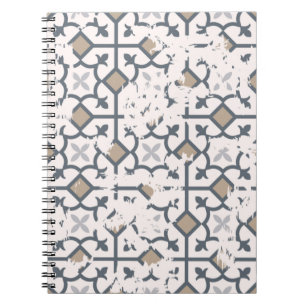 Carnet Motif vintage transparent avec effet attriti