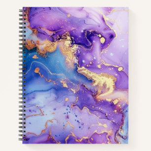 Carnet Motif Violet Bleu Minimaliste Pailleté Sans Coutur