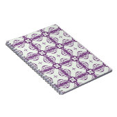 Carnet Motif violet et blanc sans fil (Côté Droit)