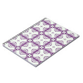 Carnet Motif violet et blanc sans fil (Côté gauche)