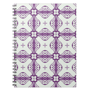 Carnet Motif violet et blanc sans fil