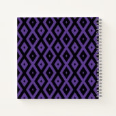 Carnet Motif violet et diamant noir (Dos)