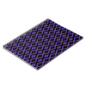 Carnet Motif violet et diamant noir (Côté gauche)