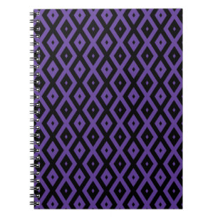 Carnet Motif violet et diamant noir