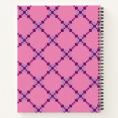 Carnet Motif violet pipelé (Dos)