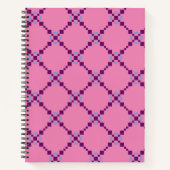 Carnet Motif violet pipelé (Devant)