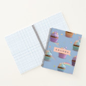 Carnet Motif Whimsical Pastel Cupcakes personnalisé (Intérieur)