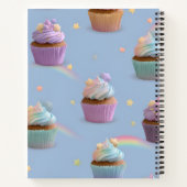 Carnet Motif Whimsical Pastel Cupcakes personnalisé (Dos)