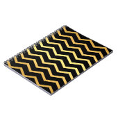 Carnet Motif Zag Gold et Black Zig (Côté gauche)