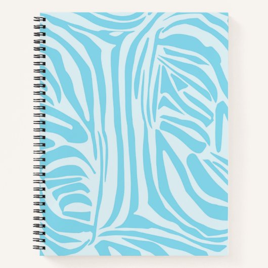 Carnet Motif Zèbre Bleu (Devant)