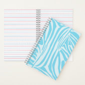 Carnet Motif Zèbre Bleu (À l'intérieur)