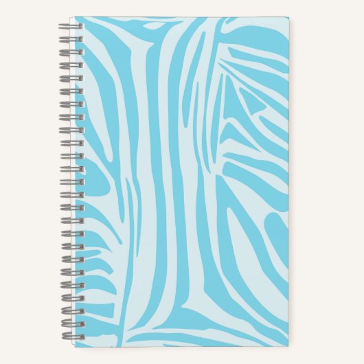 Carnet Motif Zèbre Bleu (Recto)