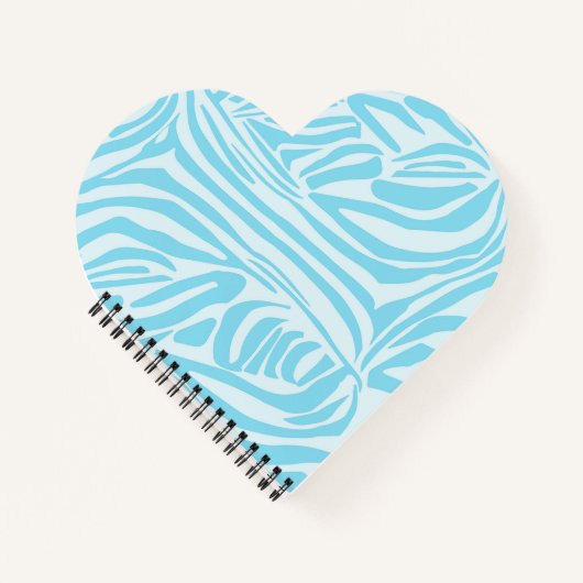 Carnet Motif Zèbre Bleu (Devant)