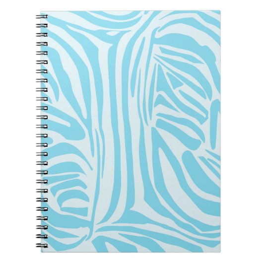 Carnet Motif Zèbre Bleu (Devant)