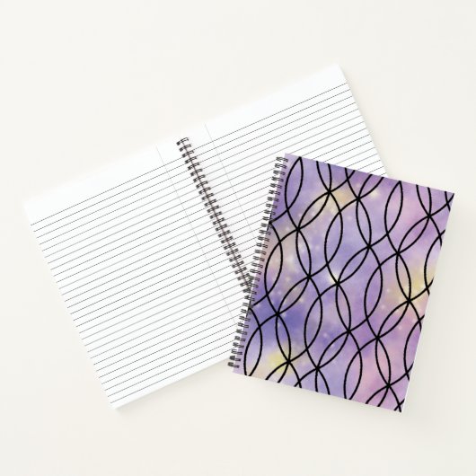 Carnet Motif Zig Zag, violet (Intérieur)